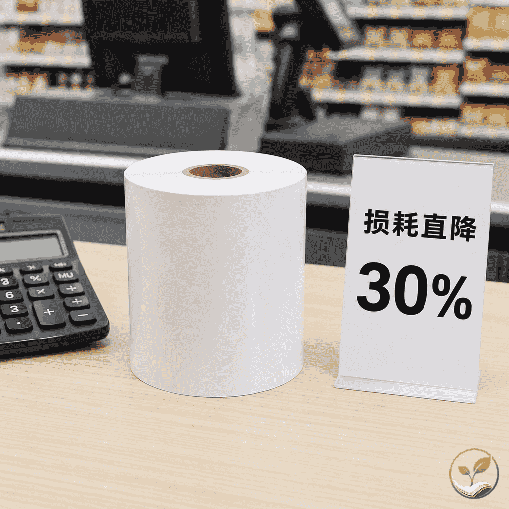 某连锁超市换三防热敏纸损耗直降30%