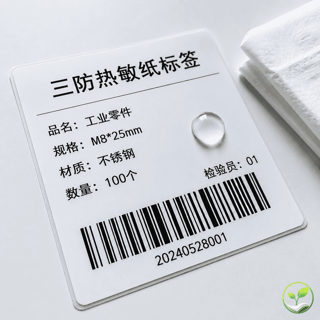 防水测试过程:水滴在热敏纸上静置10分钟,纸巾吸干后字迹清晰