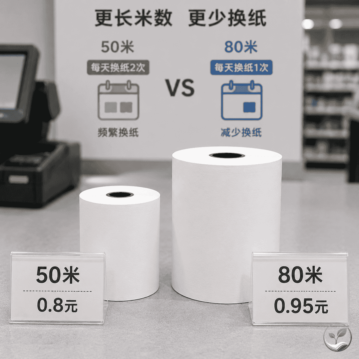 80米卷长降换纸频率，连锁超市收银纸定制降本案例复盘