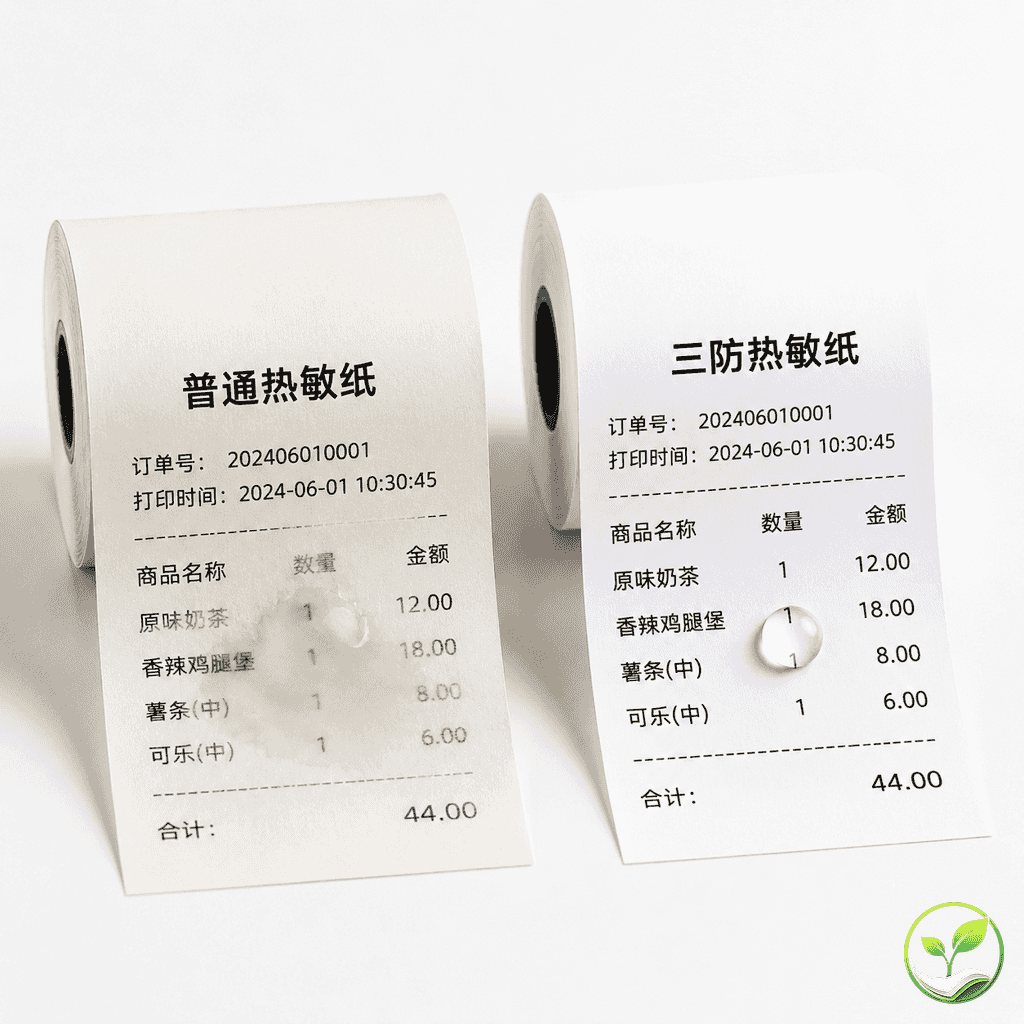 三防热敏纸和普通热敏纸怎么选？后厨、外卖、物流场景成本与规格指南